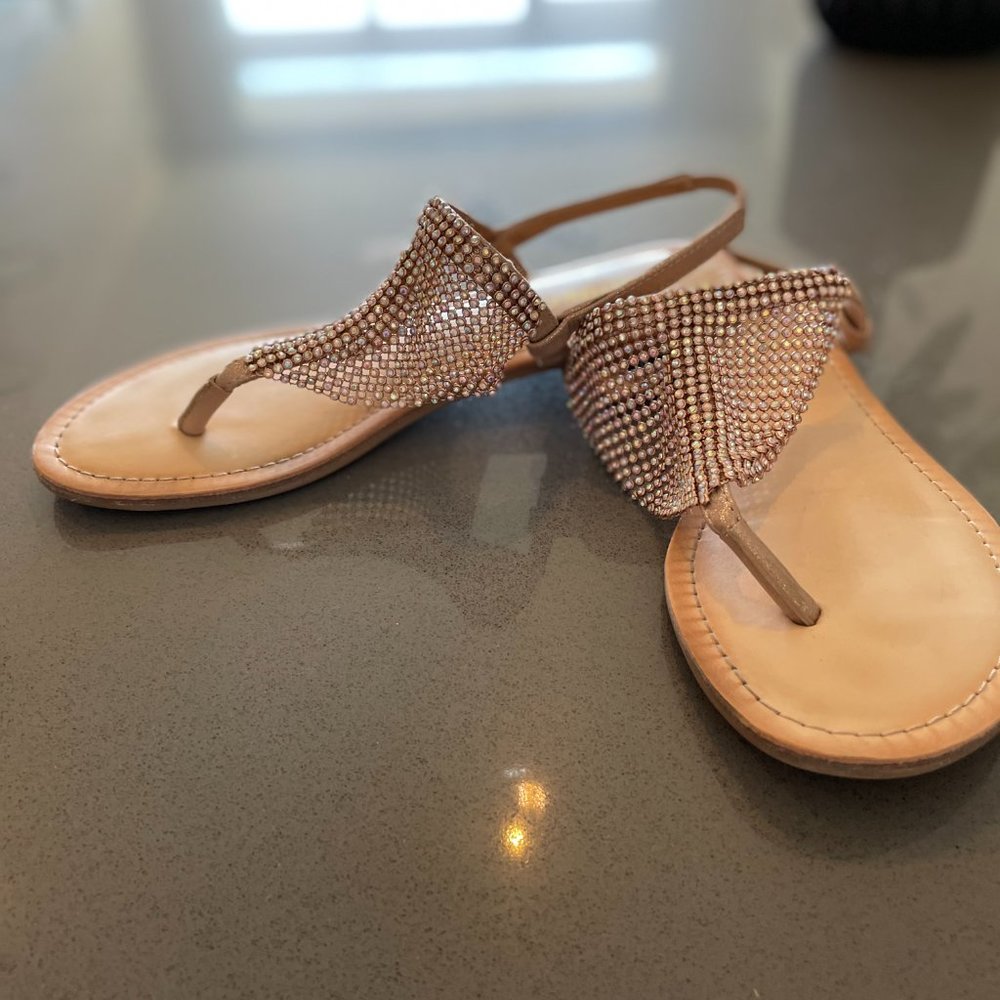 Madden NYC Sarrah Rose Gold Sandals